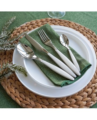 Set tacamuri 24 de piese, alb, Feeling - GUZZINI